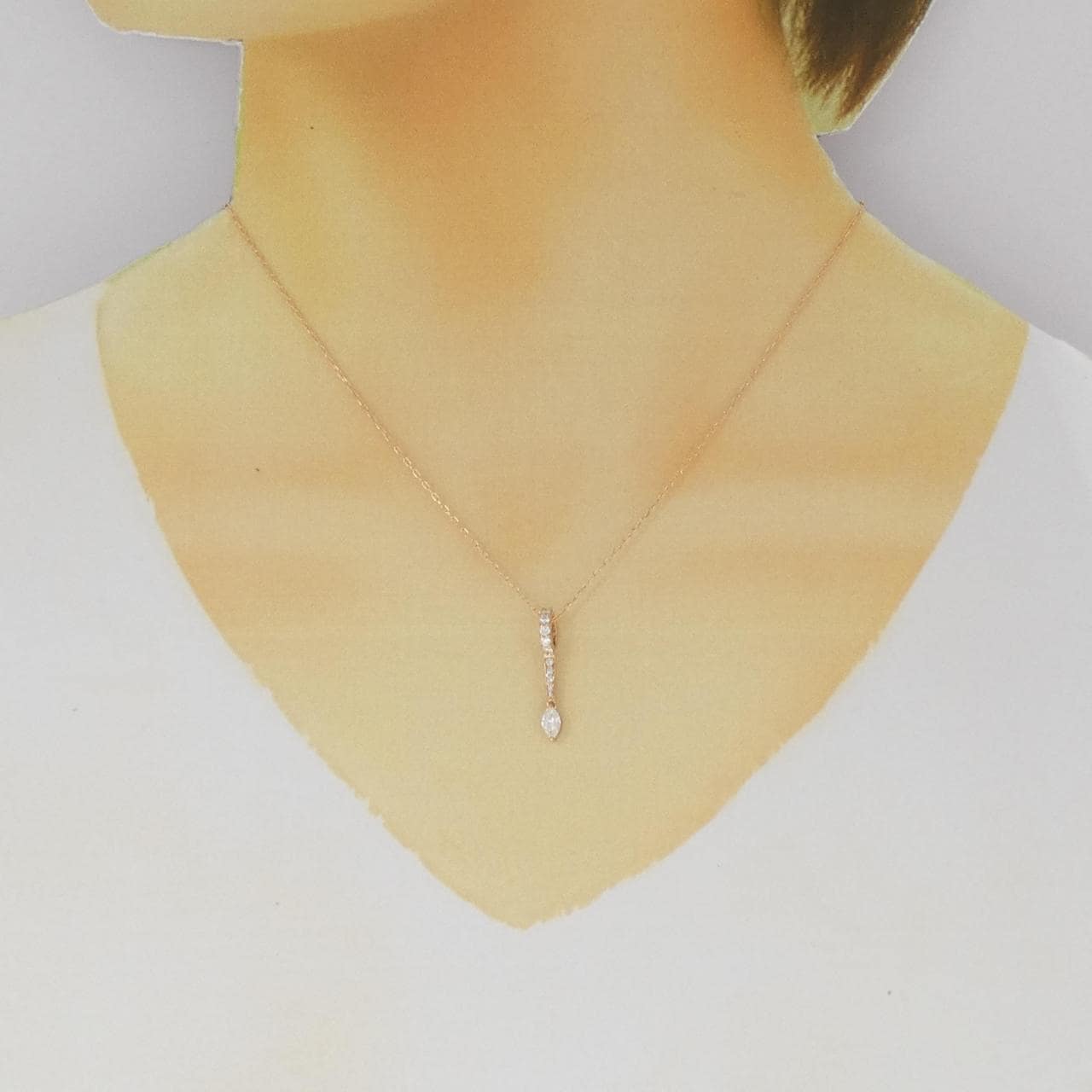 K18PG Diamond necklace