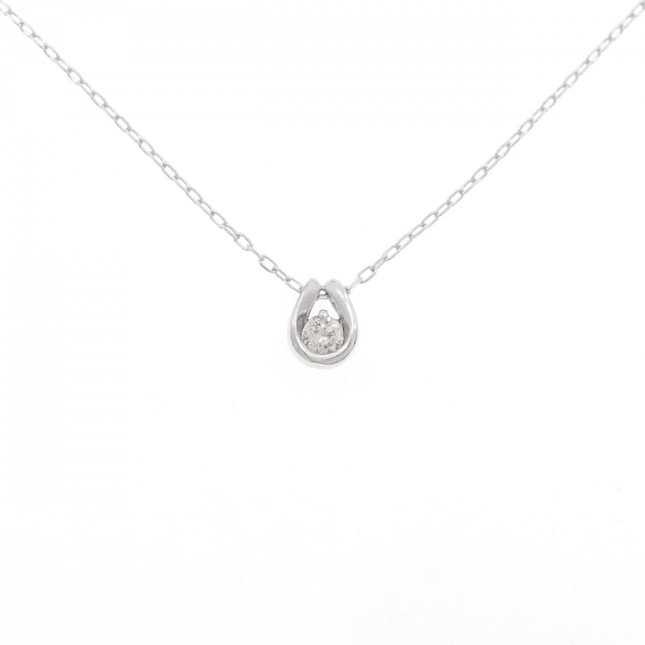 K18WG ダイヤモンド ネックレス 0.1CT