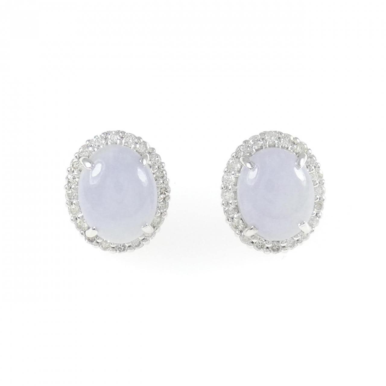 K18WG ラベンダーヒスイ ピアス