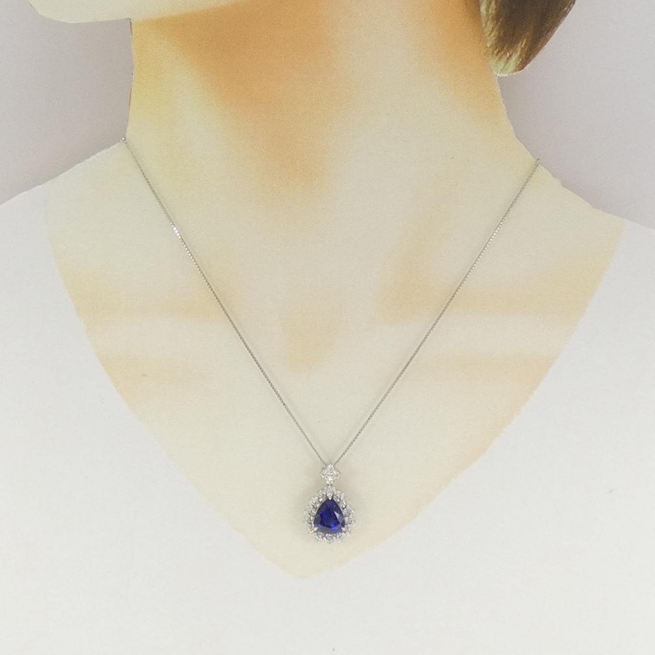 【リメイク】PT900/PT850 ロイヤルブルー サファイヤ ネックレス 4.643CT スリランカ産