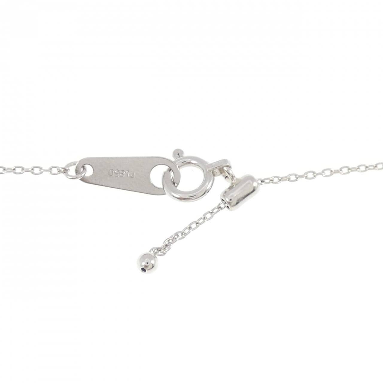 PT900/PT850 フラワー ダイヤモンド ネックレス 0.30CT