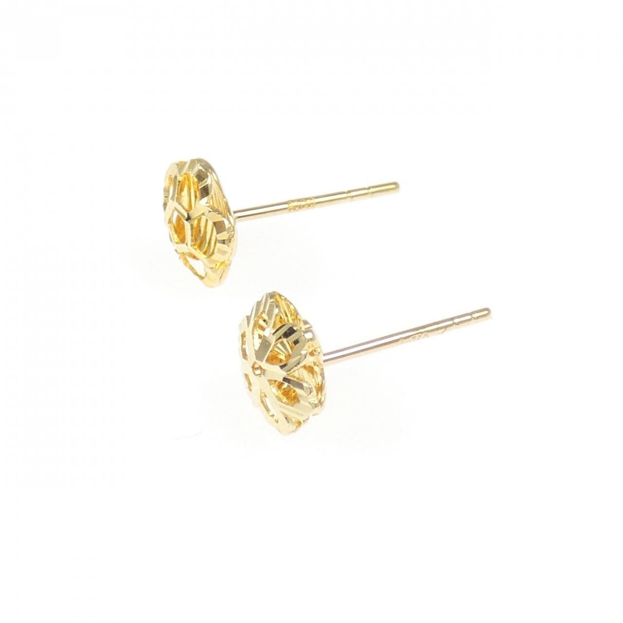 750YG フラワー ピアス