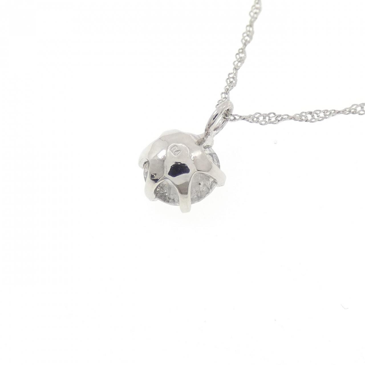 PT999/PT850 ソリティア ダイヤモンド ネックレス 0.4CT