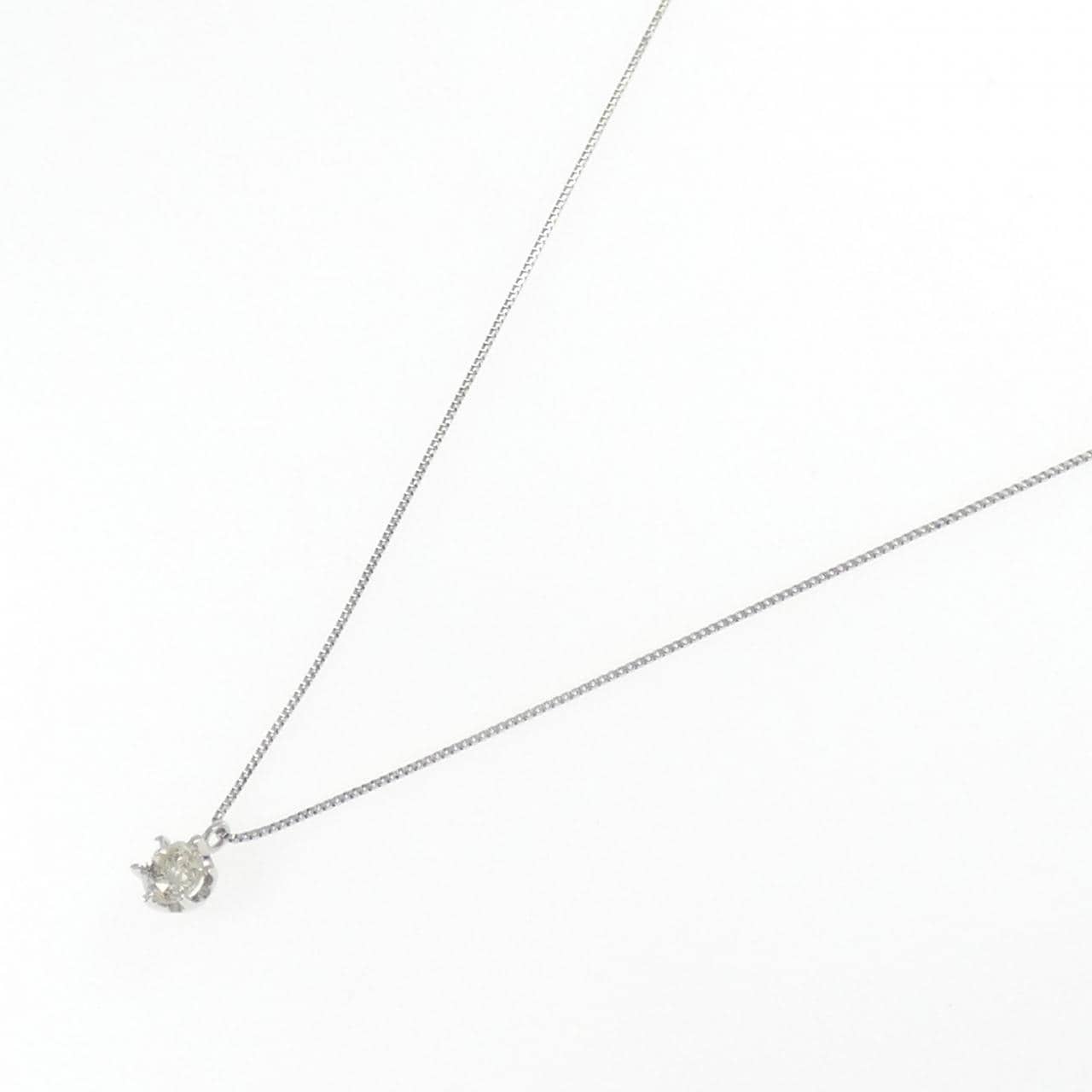 PT900/PT850 ソリティア ダイヤモンド ネックレス 0.20CT