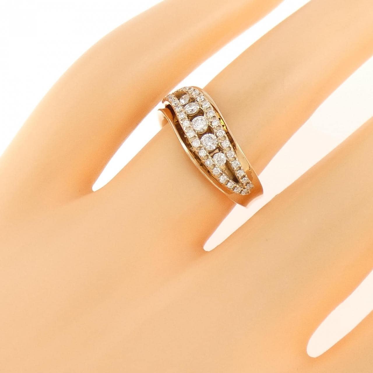 K18PG ダイヤモンド リング 0.35CT