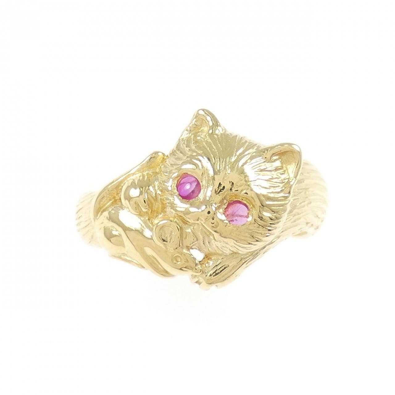 K18YG ルビー リング