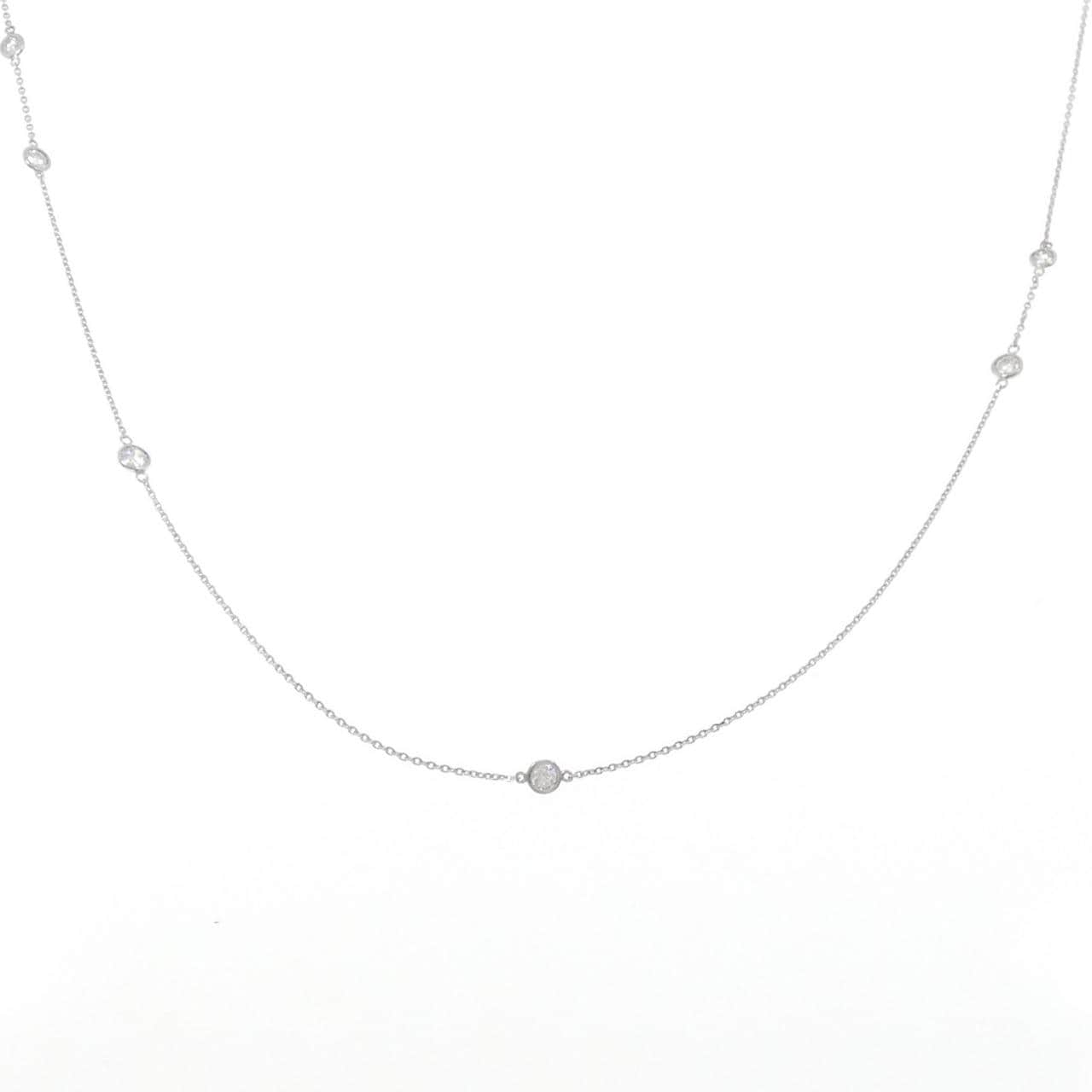 K18WG ダイヤモンド ネックレス 1.00CT
