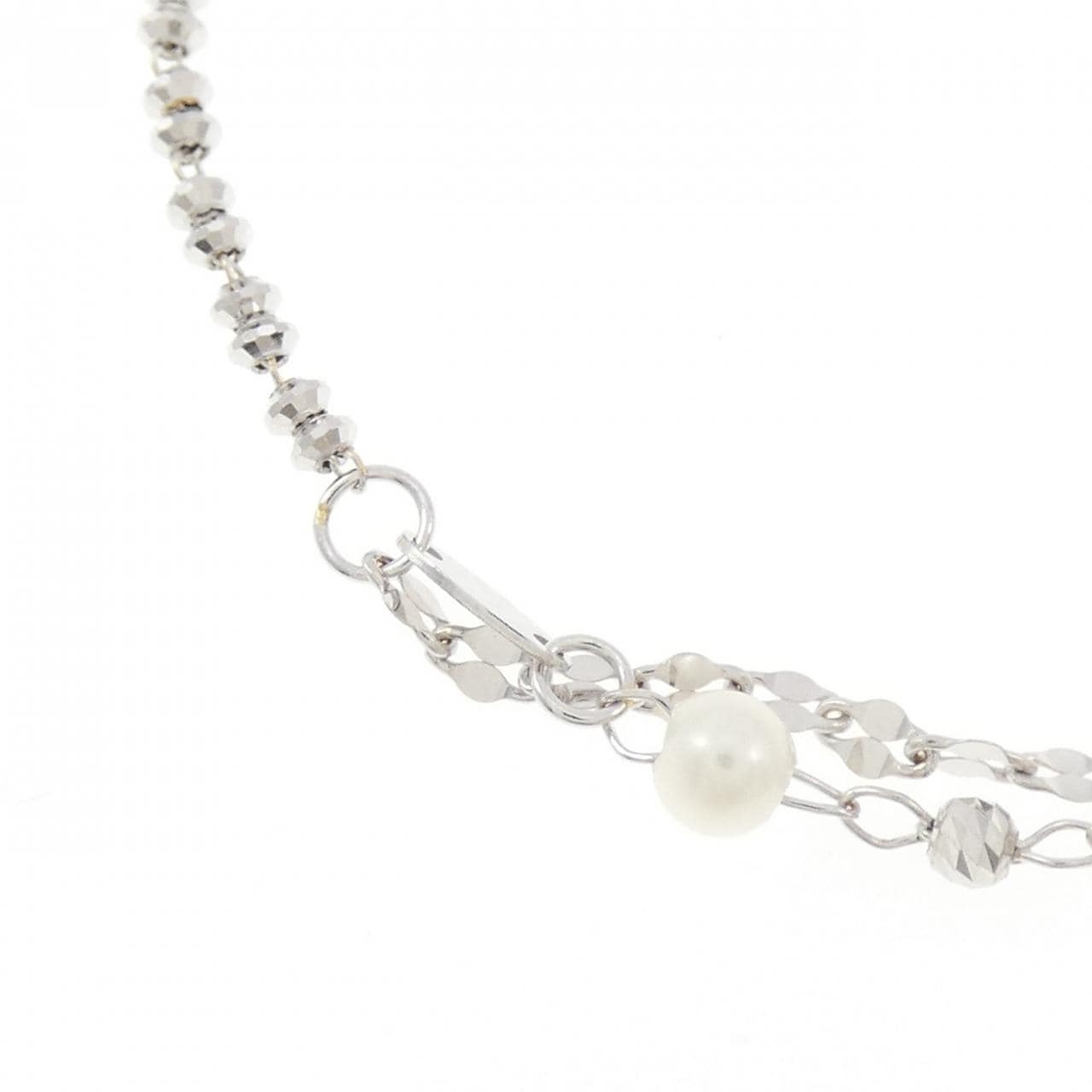 K18WG 淡水パール ネックレス