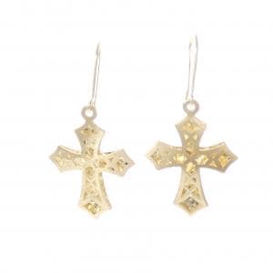 10KTYG クロス ピアス