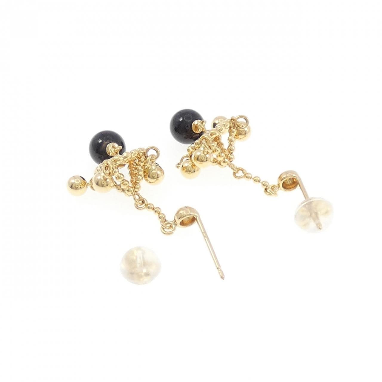 K18YG オニキス ピアス