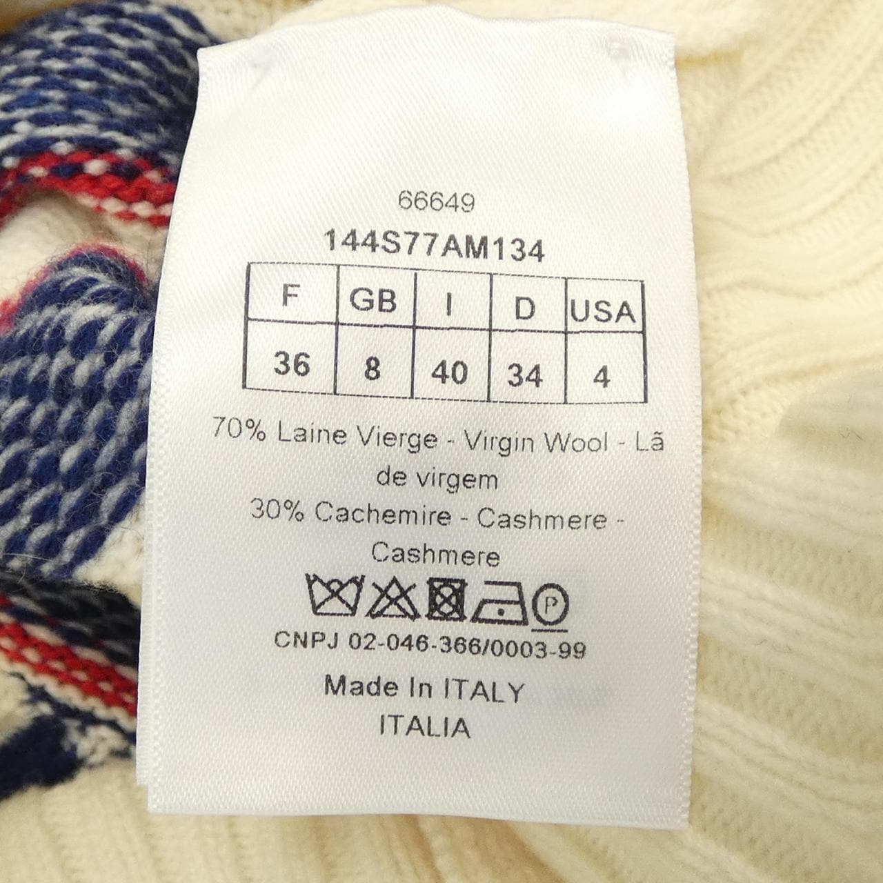 クリスチャンディオール CHRISTIAN DIOR DIOR STARウール&カシミヤニット 144S77AM134 DIORALPS ニット