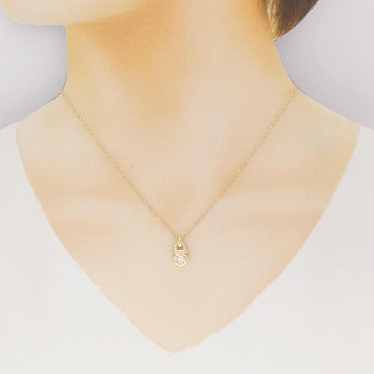 750YG/K18YG ダイヤモンド ネックレス 0.15CT