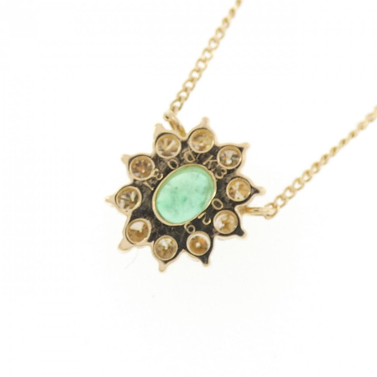 K18YG エメラルド ネックレス 0.29CT