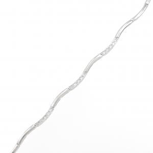 K18WG ダイヤモンド ブレスレット 0.15CT