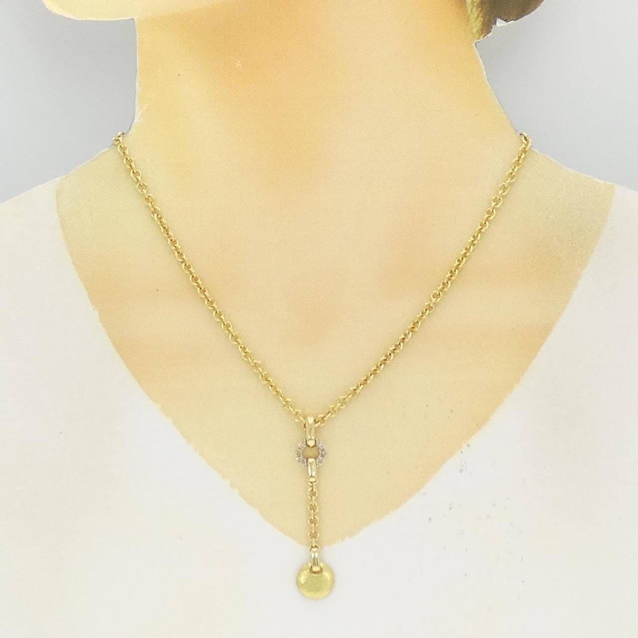 750YG/750WG ダイヤモンド ネックレス