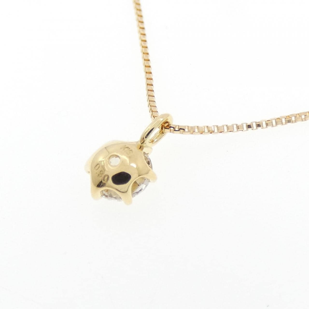 K18YG ソリティア ダイヤモンド ネックレス 0.30CT