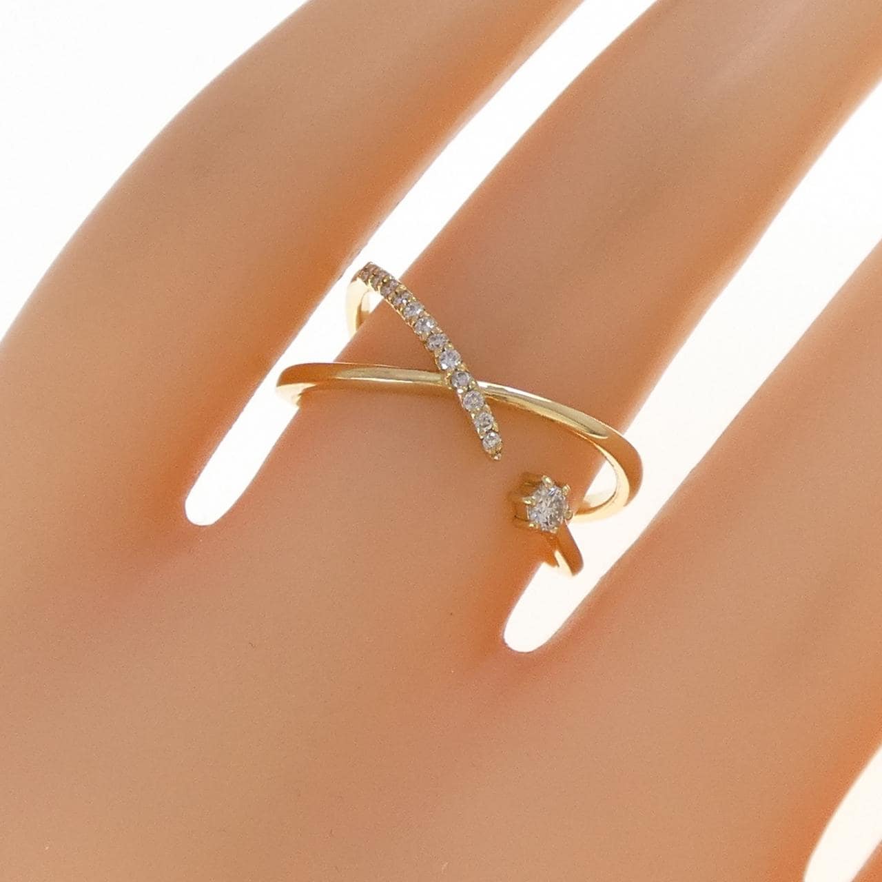 K18YG ダイヤモンド リング 0.05CT