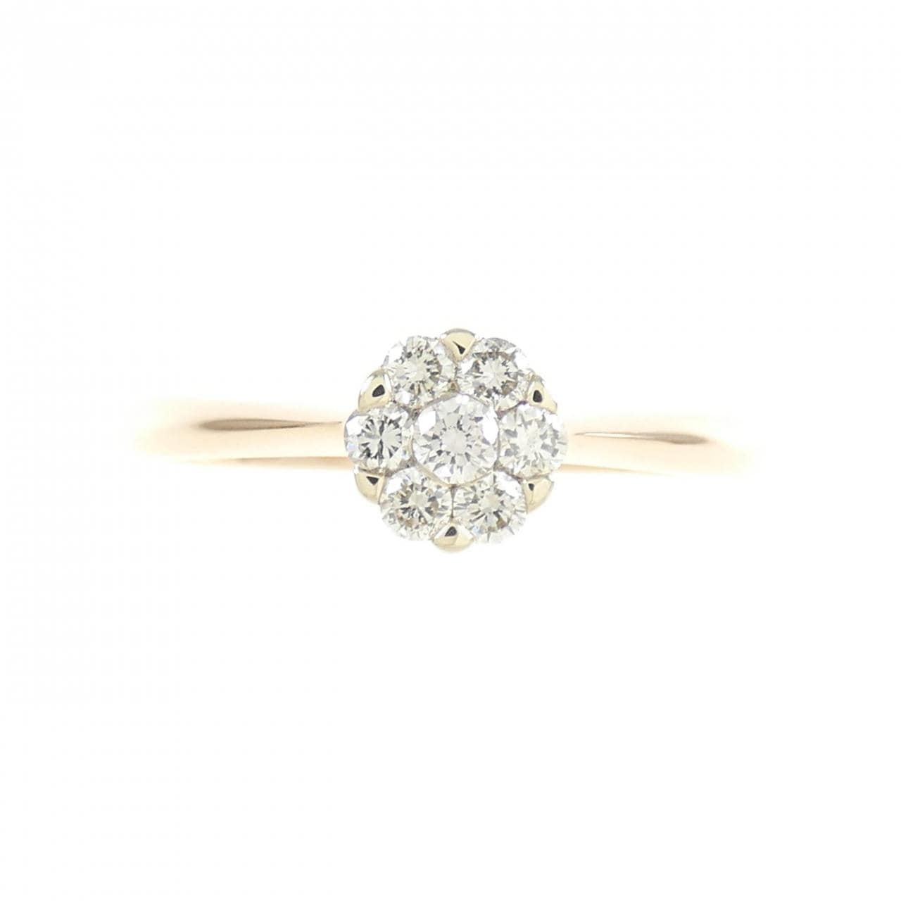 K18PG/K18WG フラワー ダイヤモンド リング 0.20CT
