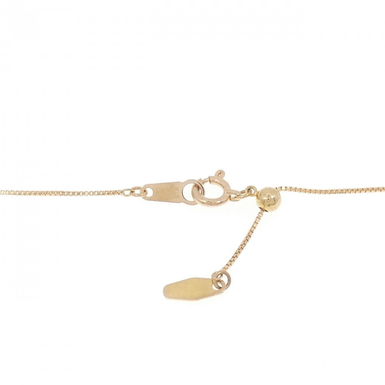 K18PG Initial N Diamond Necklace 0.17CT