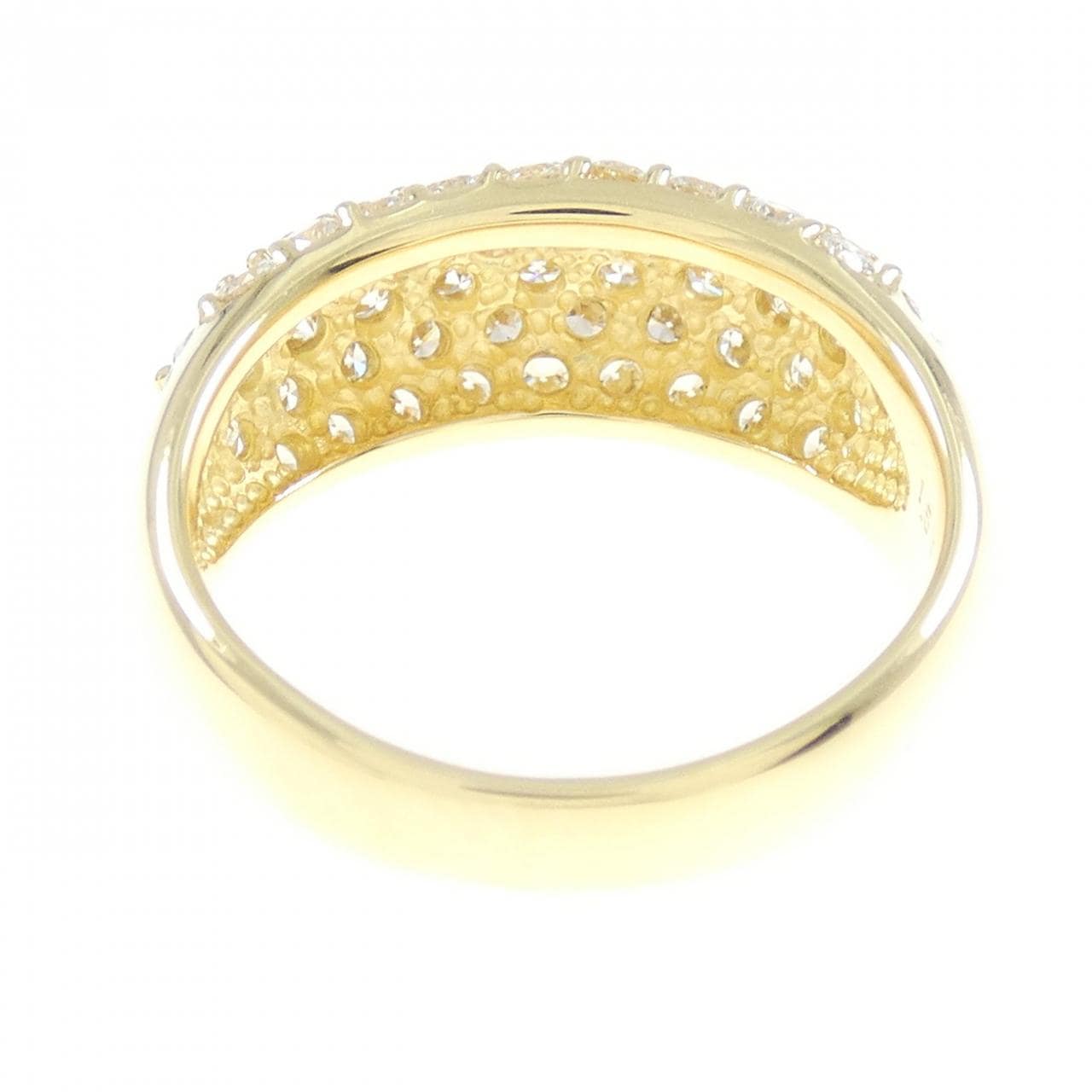 K18YG パヴェ ダイヤモンド リング 1.51CT