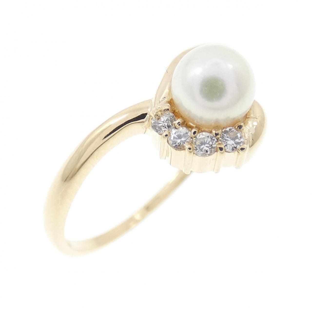 K18YG アコヤパール リング 4.5mm