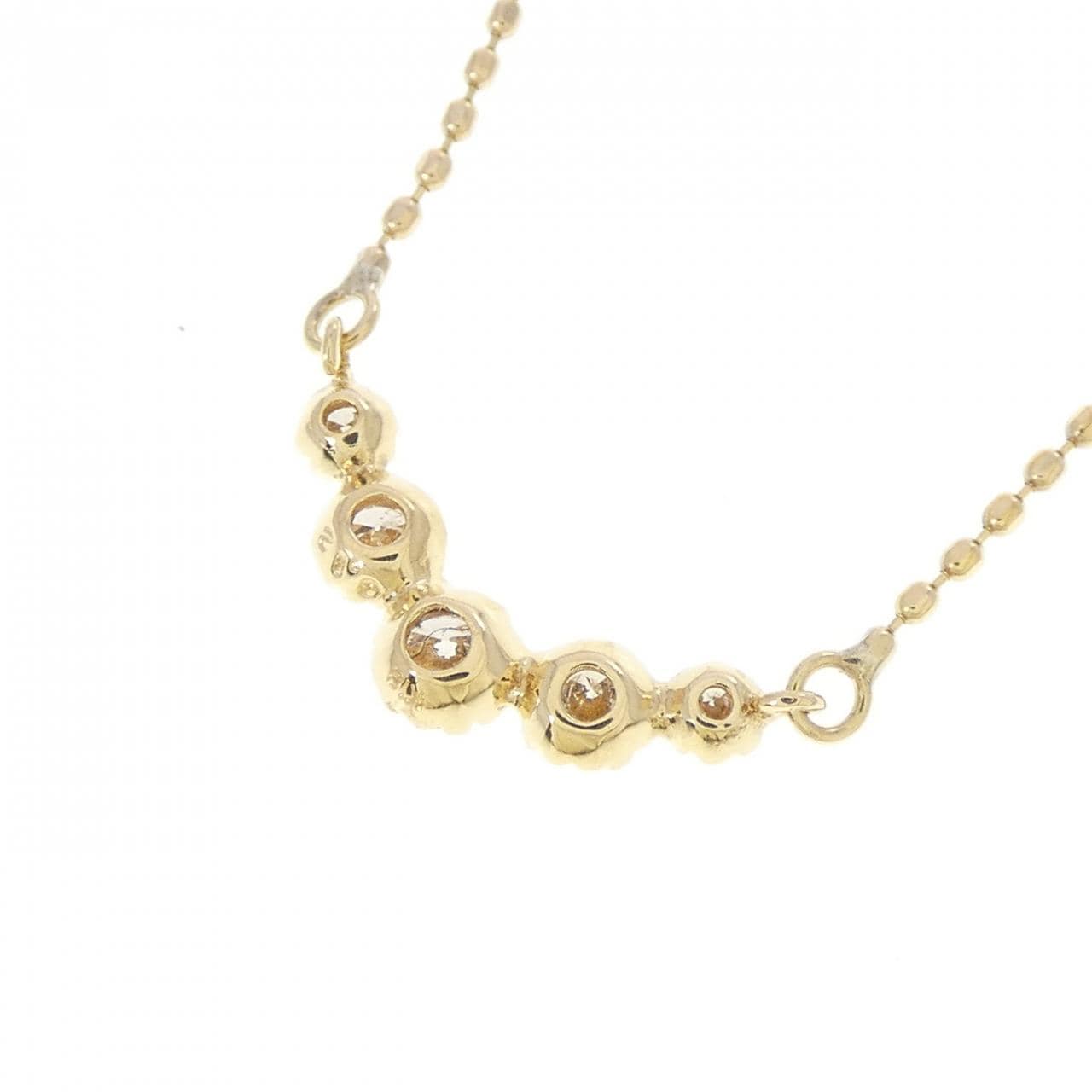 K18YG ダイヤモンド ネックレス 0.12CT
