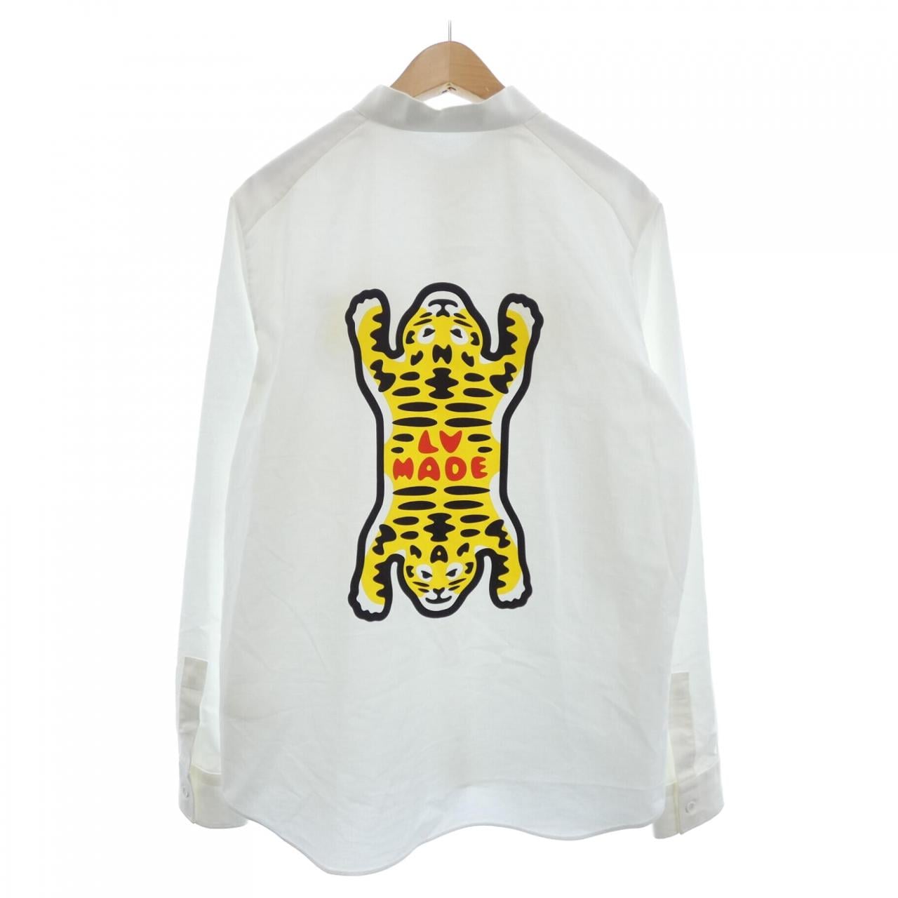 ルイヴィトン LOUIS VUITTON プリンテッドタイガーマンダリン HMS02WH78 シャツ