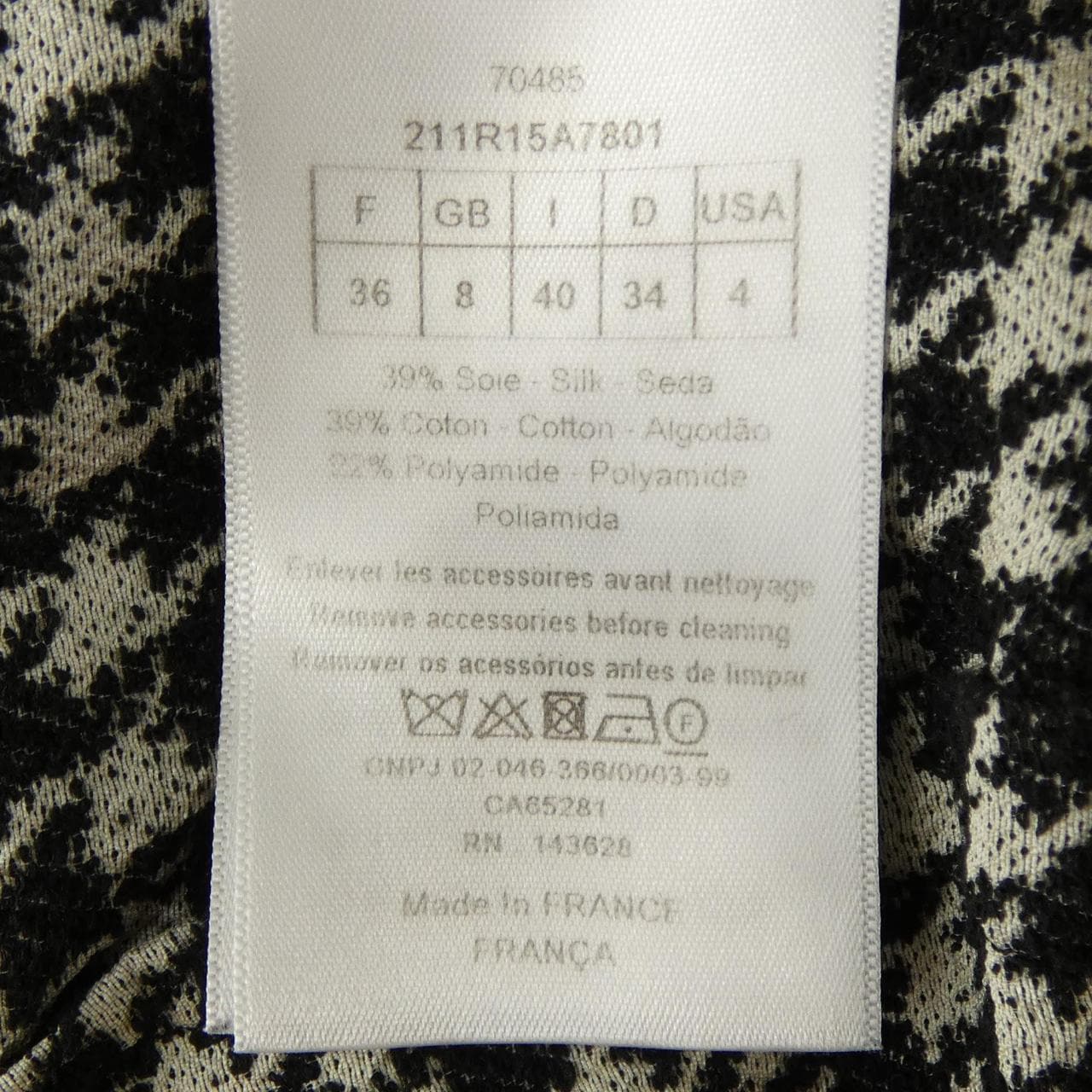 クリスチャンディオール CHRISTIAN DIOR 211R15A7801 ワンピース