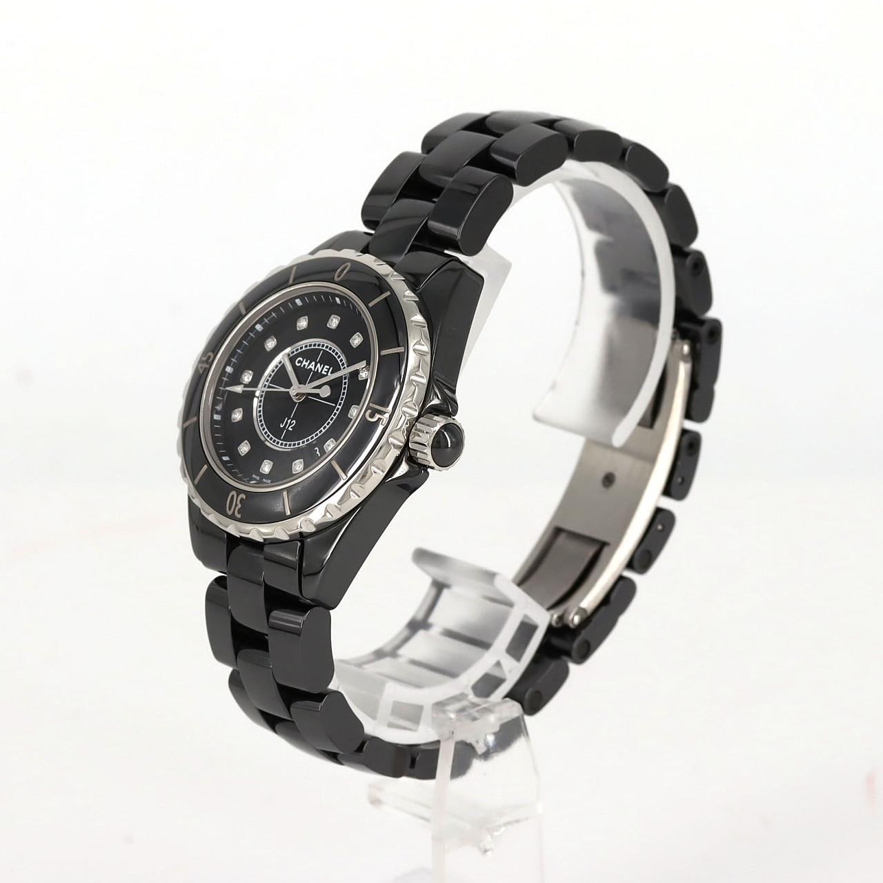 シャネル J12 33mmセラミック･12P H1625 セラミック クォーツ