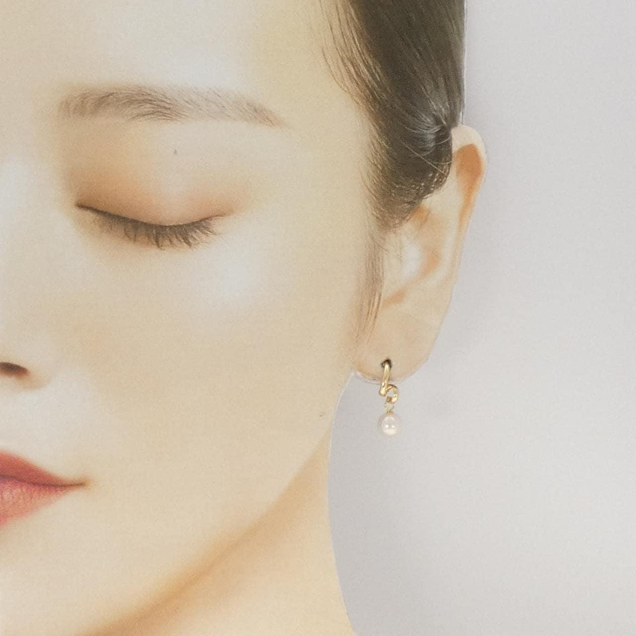 K18YG アコヤパール ピアス 6.7mm