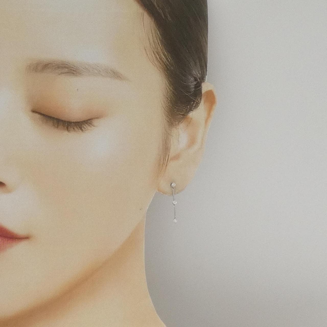 K14WG ダイヤモンド ピアス 0.20CT