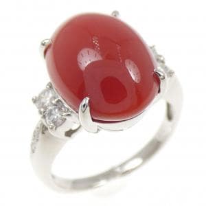 PT900 サンゴ リング 5.96CT