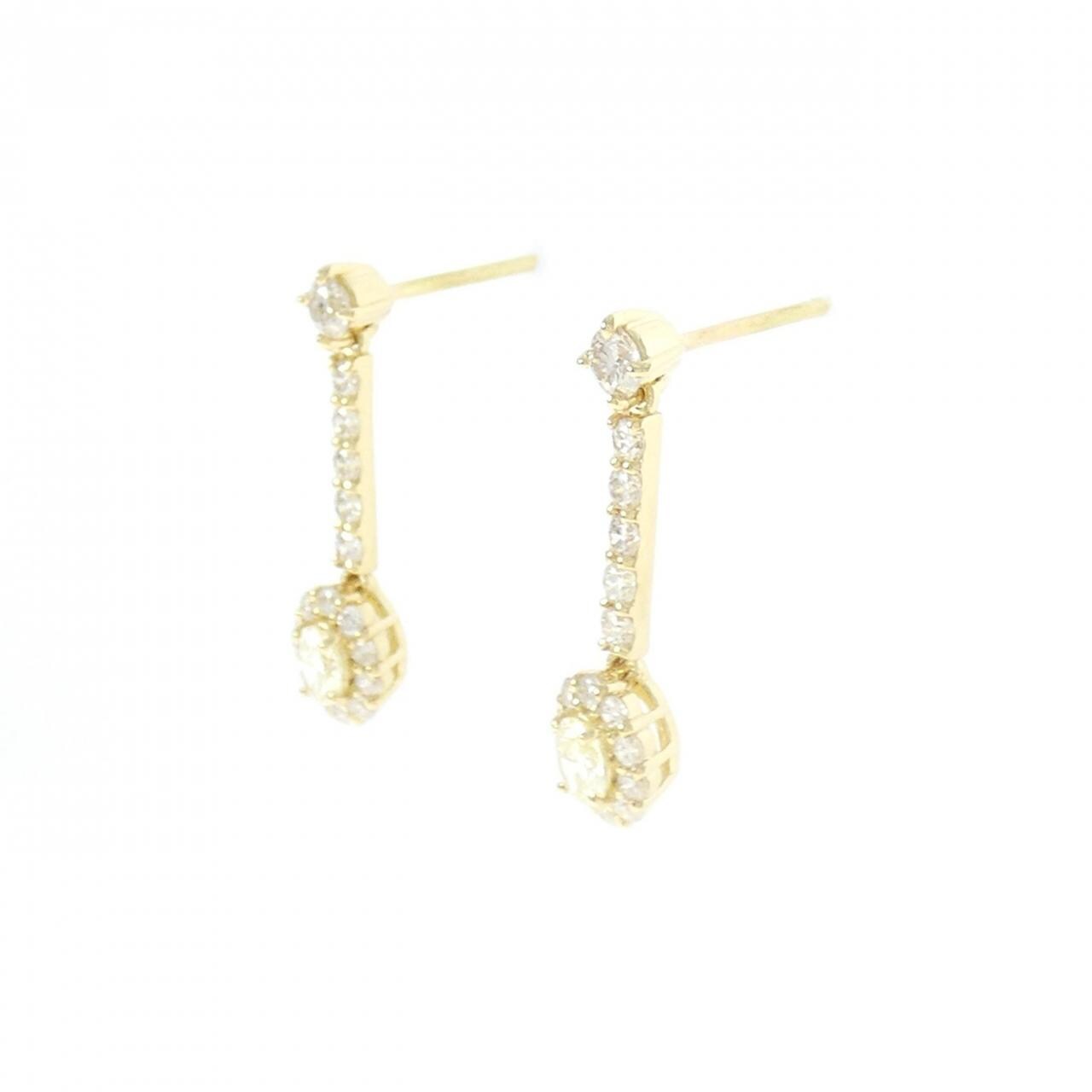 【新品】K18YG ダイヤモンド ピアス 0.60CT