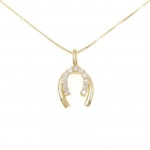 K18YG ホースシュー ダイヤモンド ネックレス 0.21CT