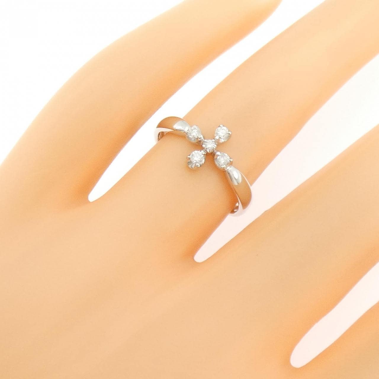 K18WG ダイヤモンド リング 0.11CT