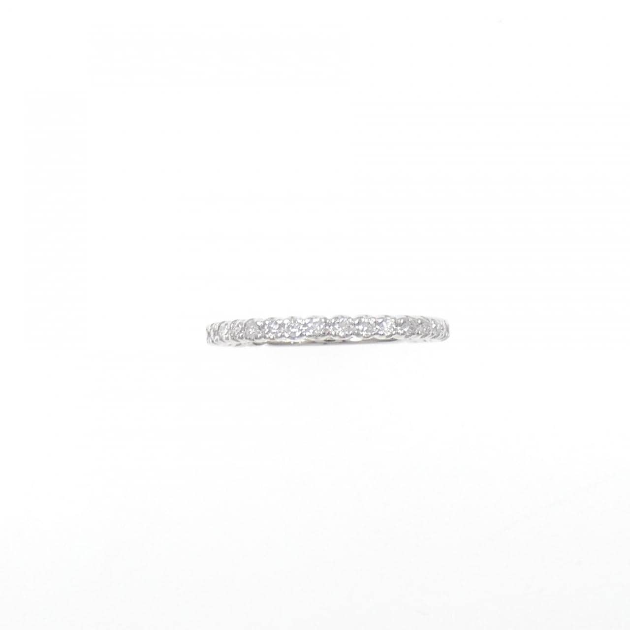 K18WG ハーフエタニティ ダイヤモンド リング 0.30CT