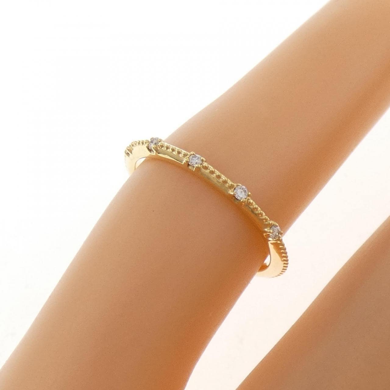 アガット ダイヤモンド ピンキー リング 0.025CT