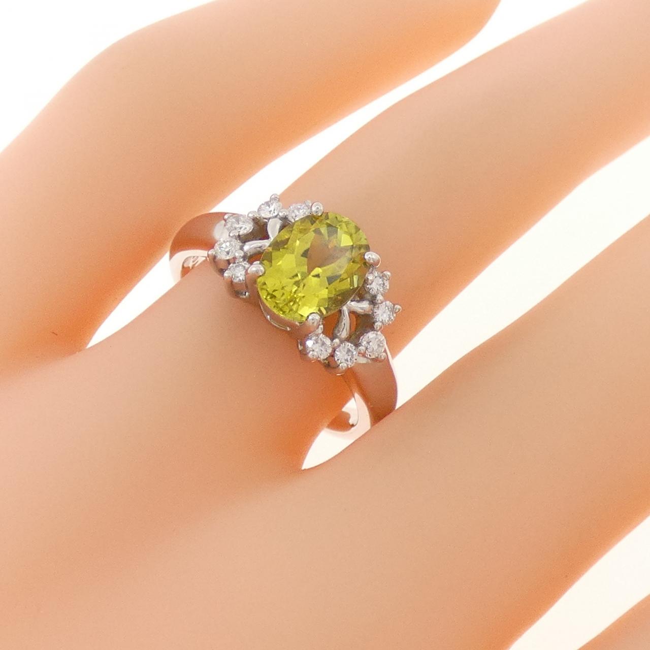K18WG トルマリン リング 1.370CT