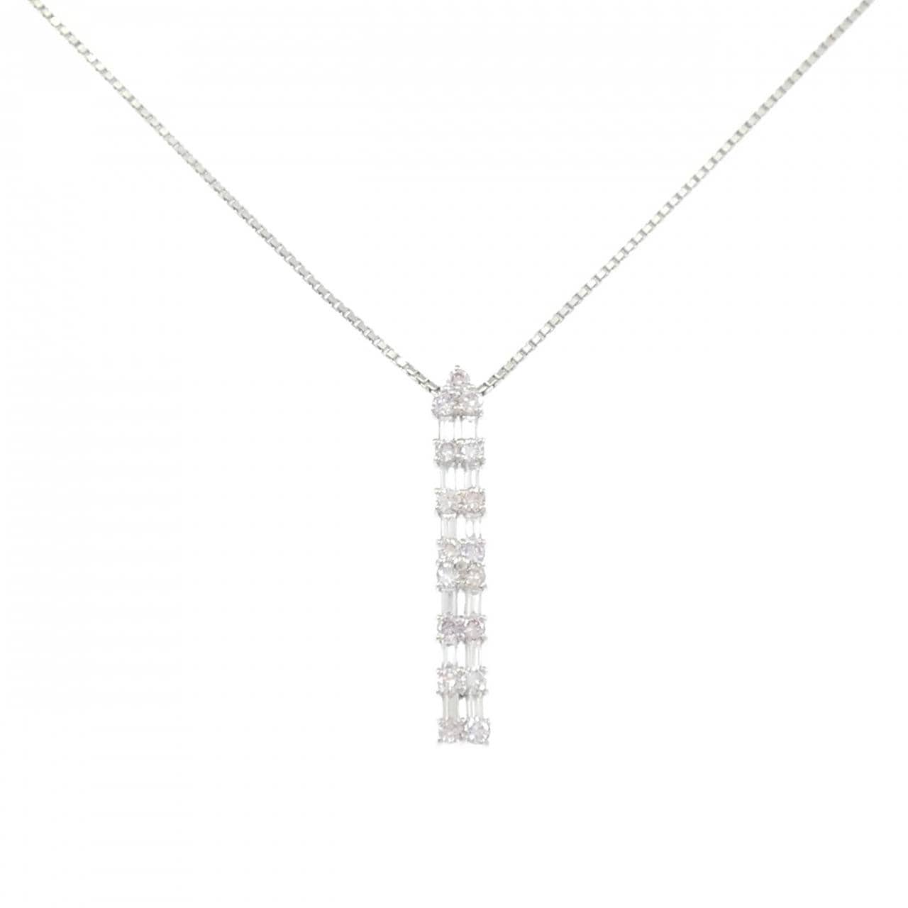 PT900/PT850 ピンクダイヤモンド ネックレス 0.64CT