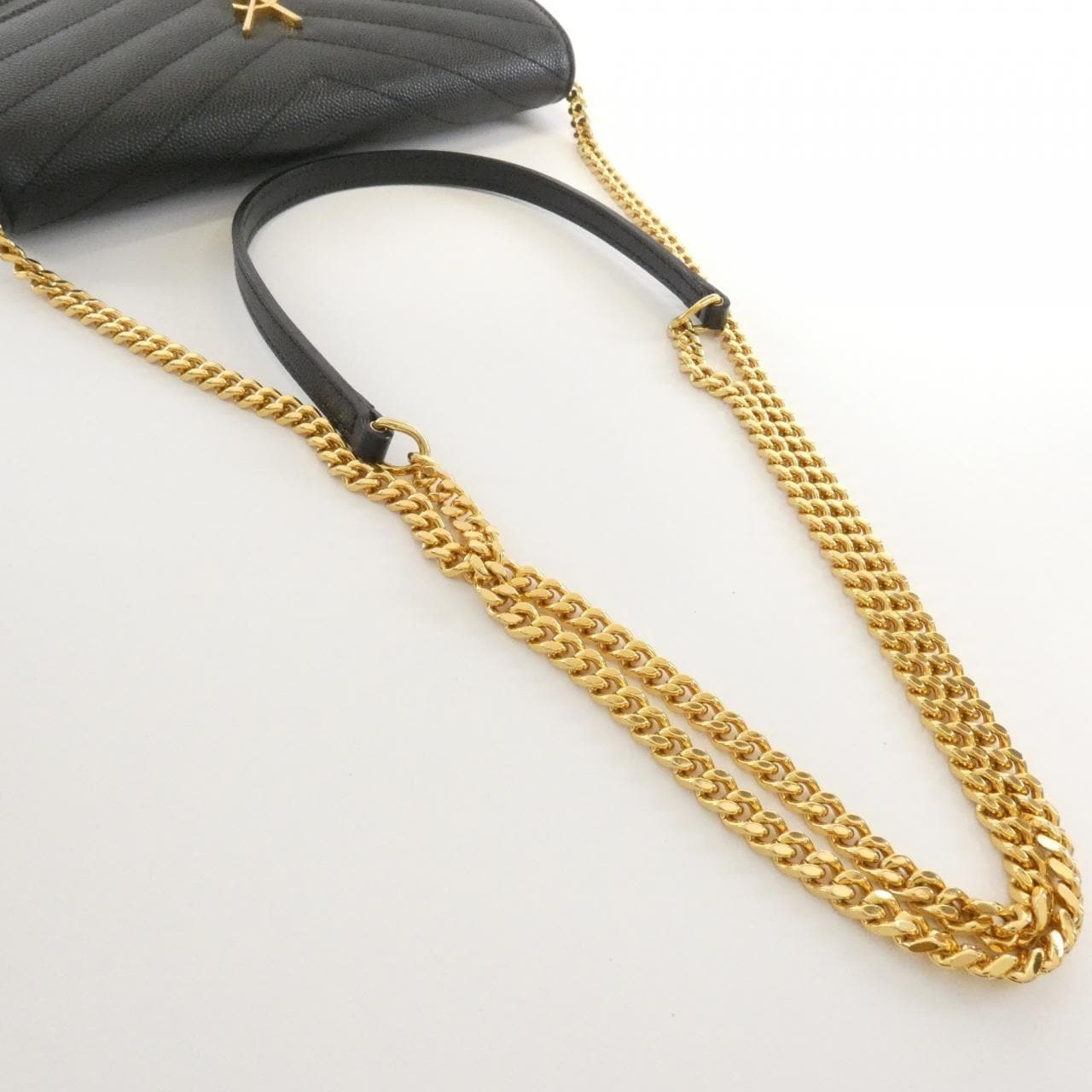 サンローラン 393953 BOW01 チェーンウォレット