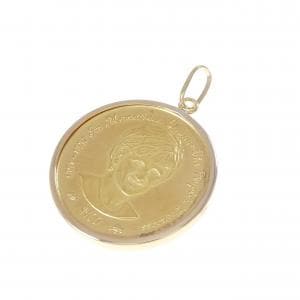 K18YG(枠) コイン ペンダント