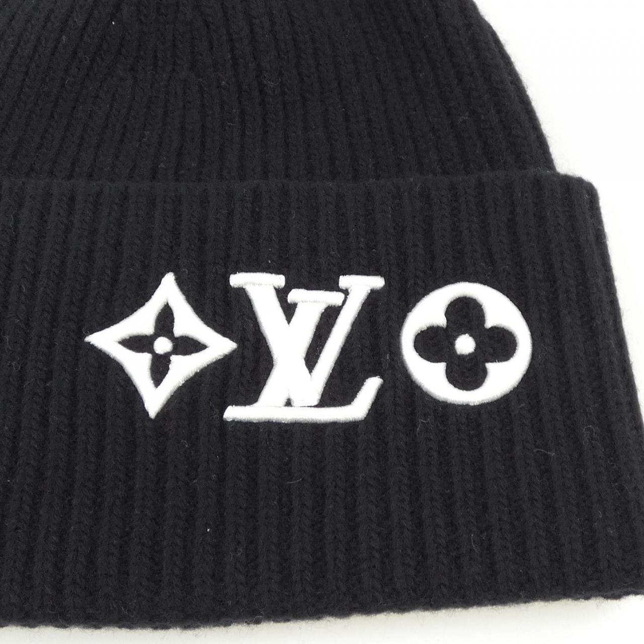 ルイヴィトン LOUIS VUITTON ビーニーLVヘッドライン M77872 ニットキャップ