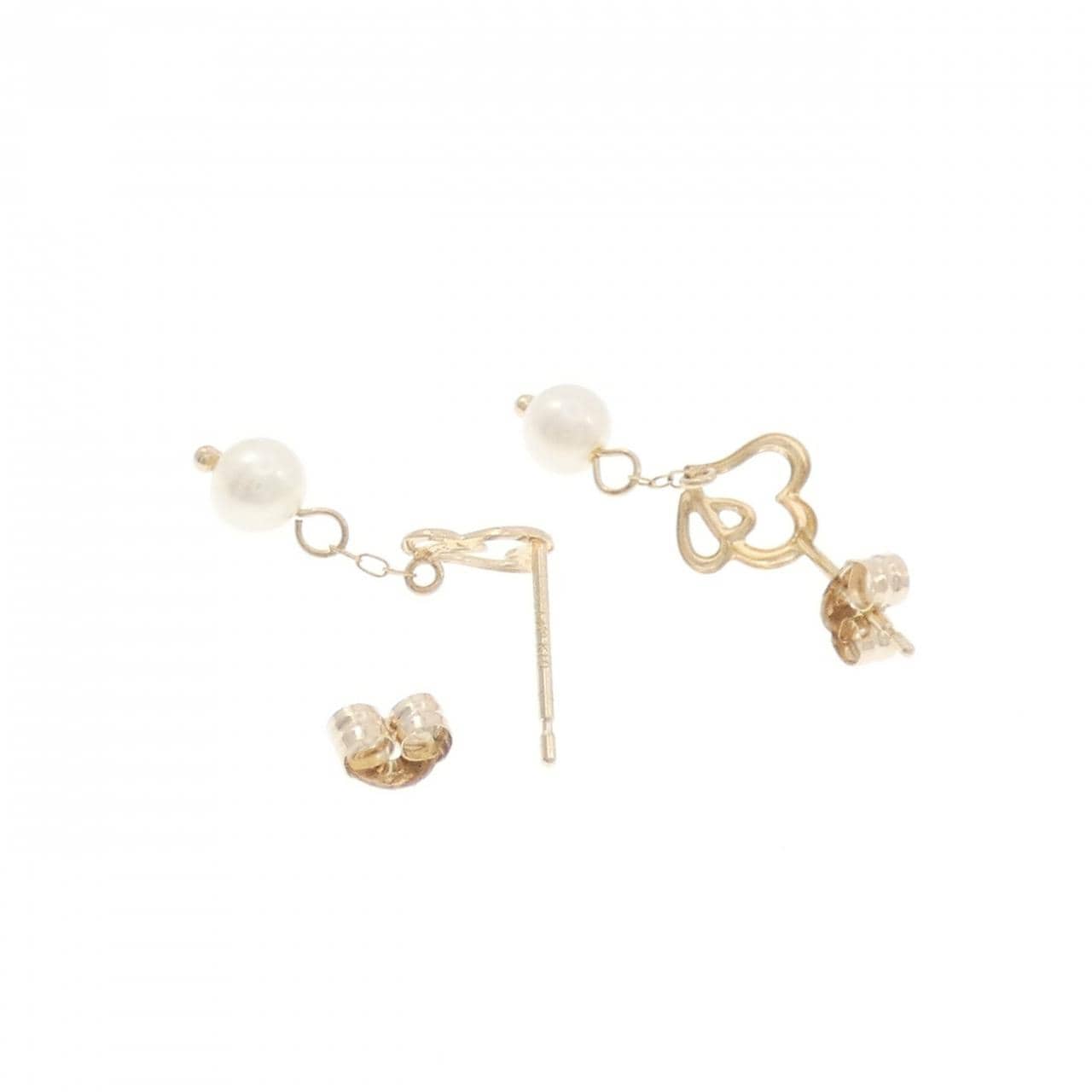 4゜C ハート 淡水パール ピアス