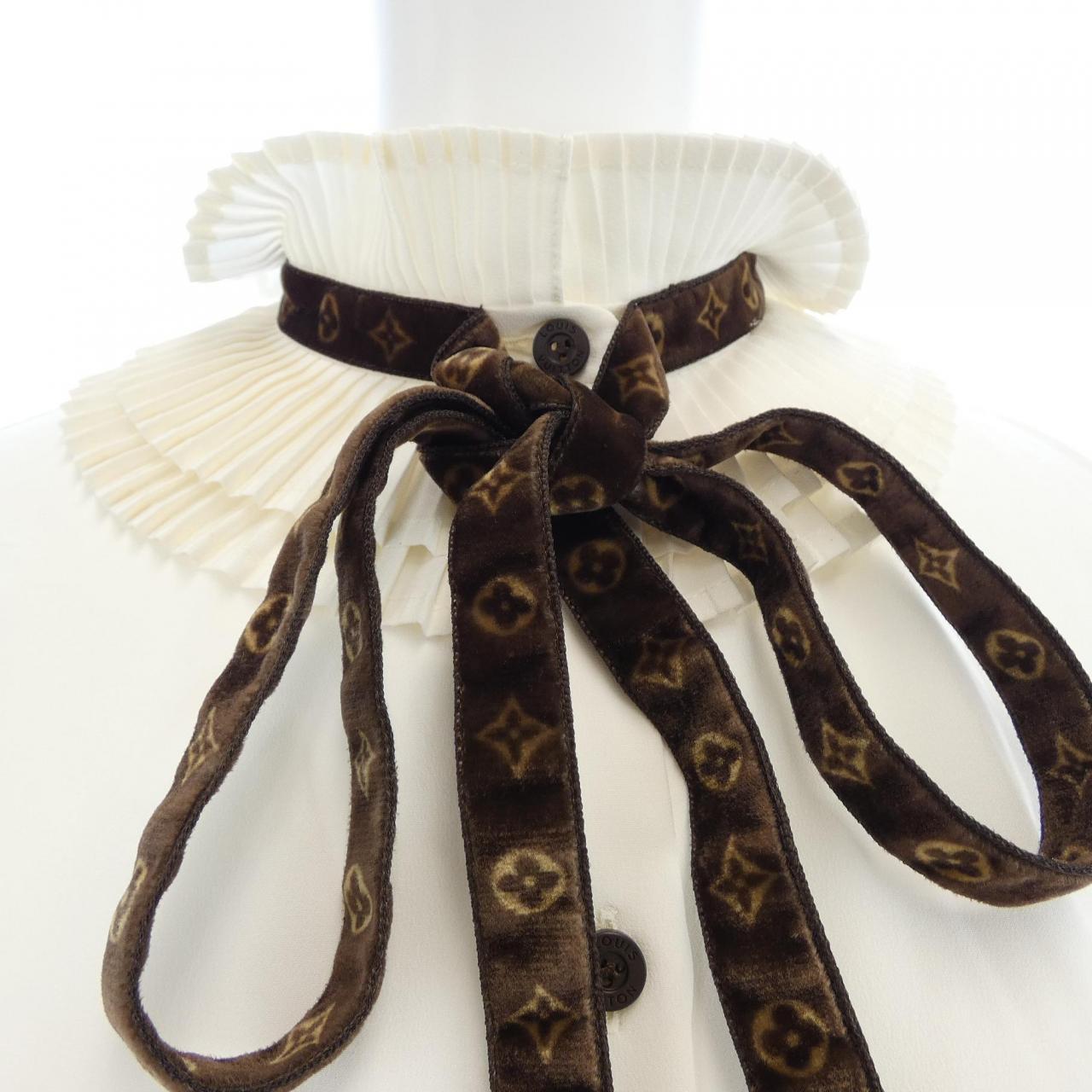 ルイヴィトン LOUIS VUITTON プリーツカラーブラウス FTTO31AKM シャツ