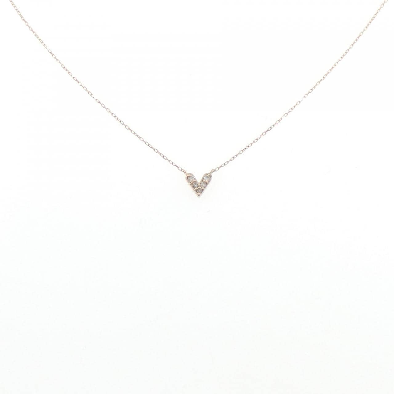K10PG ハート ダイヤモンド ネックレス 0.05CT