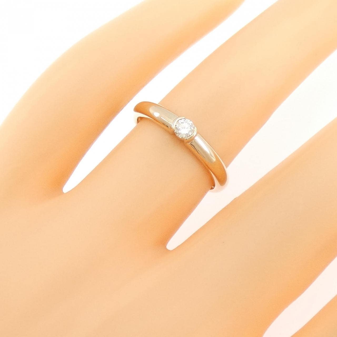 K18PG ダイヤモンド リング 0.10CT