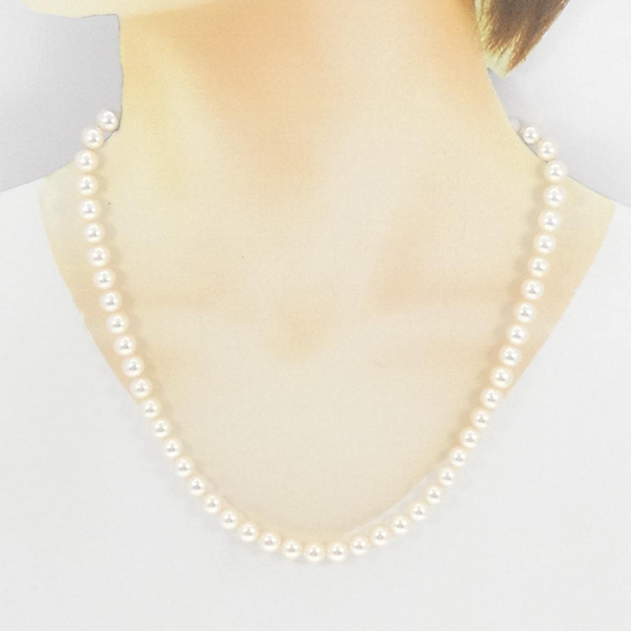 シルバークラスプ アコヤパール ネックレス 6.5-7mm