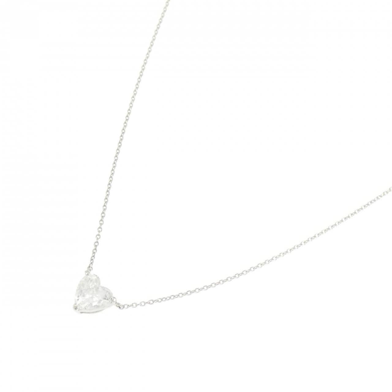PT900/PT850 ダイヤモンド ネックレス 1.000CT F I1 ハートシェイプ