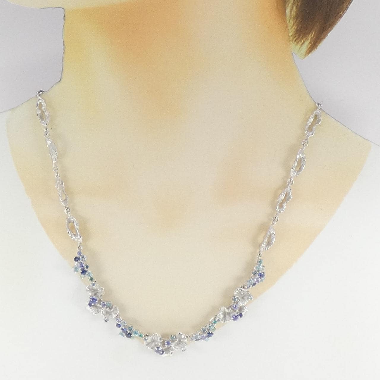 イワクラコウジ カラーストーン ネックレス