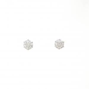 PT900 ダイヤモンド ピアス 0.401CT 0.412CT J SI1-2 VG